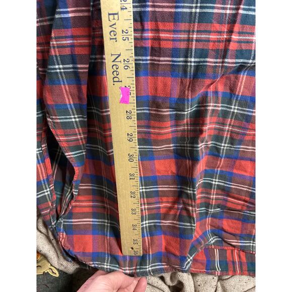 Vtg Disney Store Santa Goofy Night Shirt Gown OSFM Red Plaid | Christmas Holiday - Picture 5 of 6